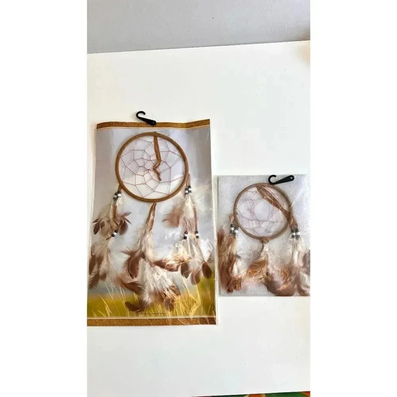 Handcrafted Native American‎ Dreamcatcher Medicine Wheel Sioux Indian set of two - Picture 1 of 8